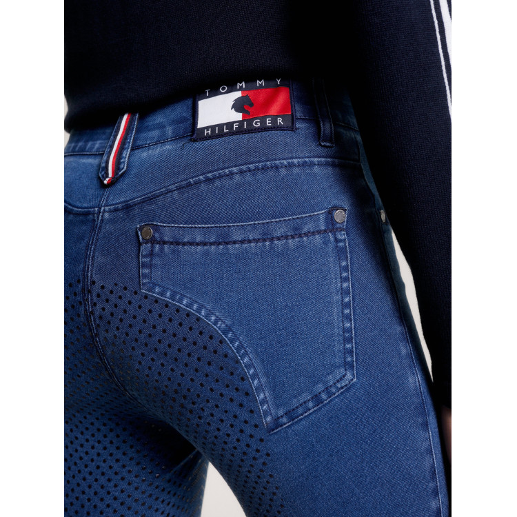Tommy Hilfiger Equestrian Queens Denim damesrijbroek full grip Tommy Hilfiger Equestrian Queens Denim damesrijbroek full grip