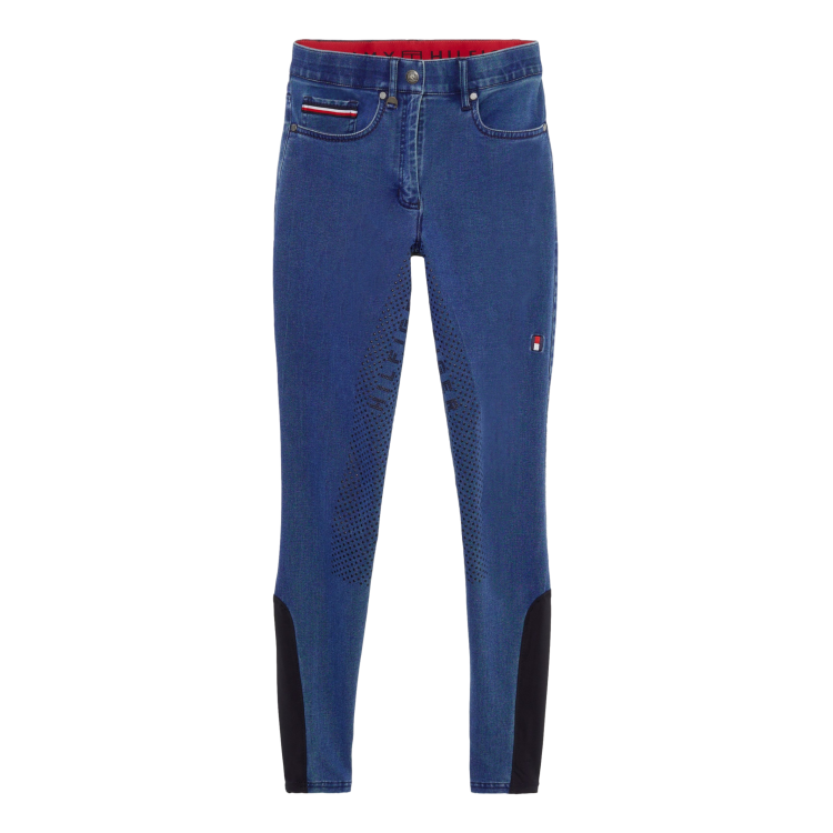 Tommy Hilfiger Equestrian Queens Denim damesrijbroek full grip Tommy Hilfiger Equestrian Queens Denim damesrijbroek full grip