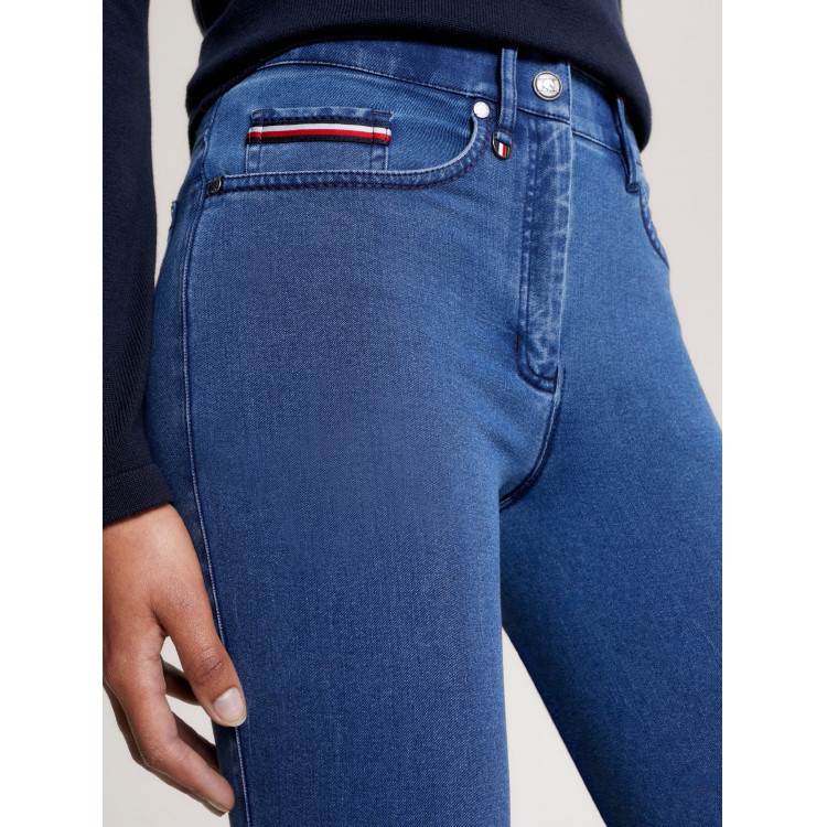 Tommy Hilfiger Equestrian Queens Denim damesrijbroek met kniestukken grip Tommy Hilfiger Equestrian Queens Denim damesrijbroek met kniestukken grip