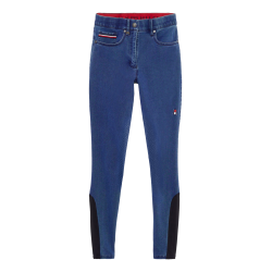 Tommy Hilfiger Equestrian Queens Denim damesrijbroek met kniestukken grip