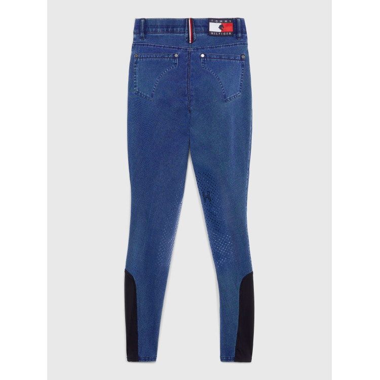 Tommy Hilfiger Equestrian Queens Denim damesrijbroek met kniestukken grip Tommy Hilfiger Equestrian Queens Denim damesrijbroek met kniestukken grip