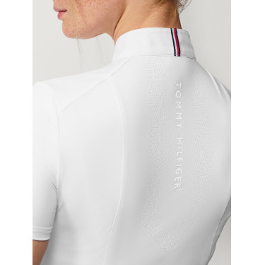 Tommy Hilfiger Equestrian Avon wedstrijdpolo met korte mouwen voor dames Wit Tommy Hilfiger Equestrian Avon wedstrijdpolo met korte mouwen voor dames Wit
