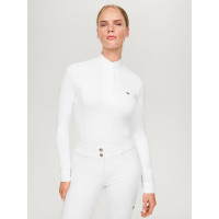 Wedstrijdpolo Tommy Hilfiger Equestrian Avon lange mouwen dames Wit Wedstrijdpolo Tommy Hilfiger Equestrian Avon lange mouwen dames Wit