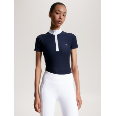 Wedstrijdpolo Tommy Hilfiger Equestrian Chelsea Cooling met korte mouwen voor dames Wedstrijdpolo Tommy Hilfiger Equestrian Chelsea Cooling met korte mouwen voor dames
