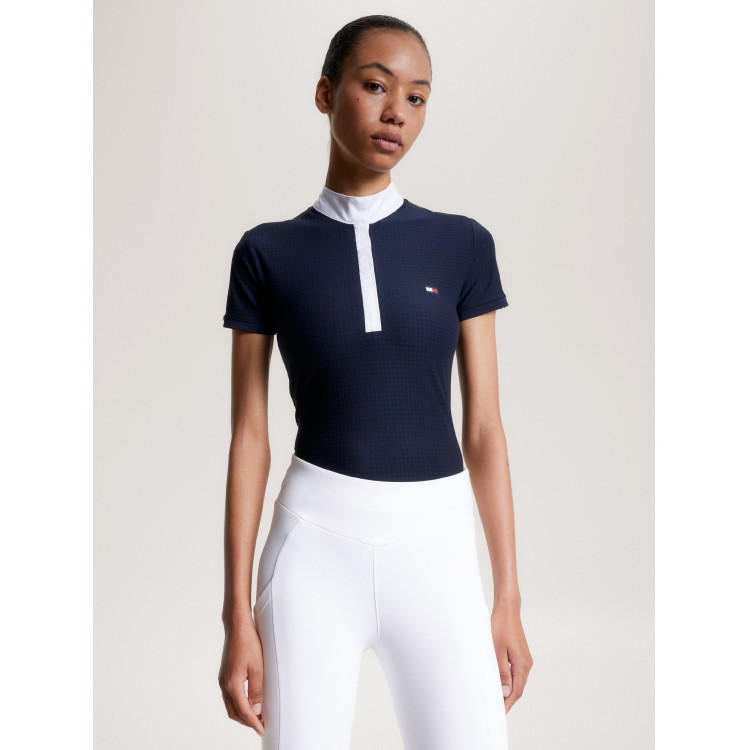 Wedstrijdpolo Tommy Hilfiger Equestrian Chelsea Cooling met korte mouwen voor dames Wedstrijdpolo Tommy Hilfiger Equestrian Chelsea Cooling met korte mouwen voor dames