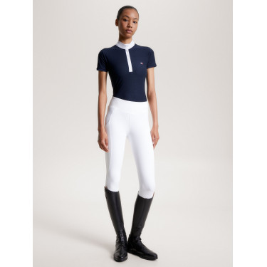 Wedstrijdpolo Tommy Hilfiger Equestrian Chelsea Cooling met korte mouwen voor dames Wedstrijdpolo Tommy Hilfiger Equestrian Chelsea Cooling met korte mouwen voor dames