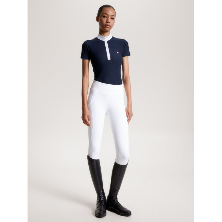 Wedstrijdpolo Tommy Hilfiger Equestrian Chelsea Cooling met korte mouwen voor dames Wedstrijdpolo Tommy Hilfiger Equestrian Chelsea Cooling met korte mouwen voor dames