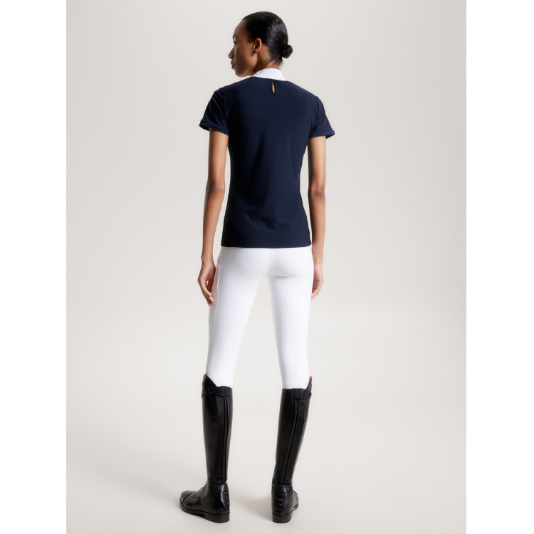 Wedstrijdpolo Tommy Hilfiger Equestrian Chelsea Cooling met korte mouwen voor dames Wedstrijdpolo Tommy Hilfiger Equestrian Chelsea Cooling met korte mouwen voor dames
