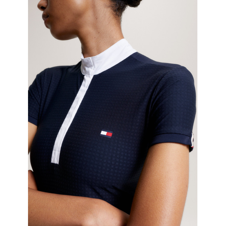 Wedstrijdpolo Tommy Hilfiger Equestrian Chelsea Cooling met korte mouwen voor dames Wedstrijdpolo Tommy Hilfiger Equestrian Chelsea Cooling met korte mouwen voor dames