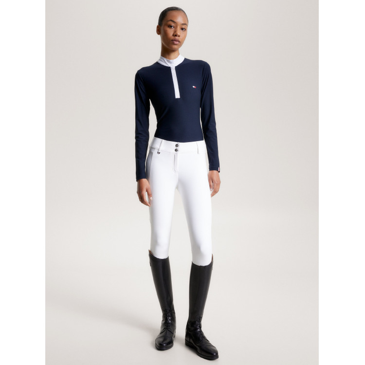 Wedstrijdpolo Tommy Hilfiger Equestrian Chelsea Cooling lange mouwen dames Wedstrijdpolo Tommy Hilfiger Equestrian Chelsea Cooling lange mouwen dames