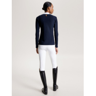 Wedstrijdpolo Tommy Hilfiger Equestrian Chelsea Cooling lange mouwen dames Wedstrijdpolo Tommy Hilfiger Equestrian Chelsea Cooling lange mouwen dames