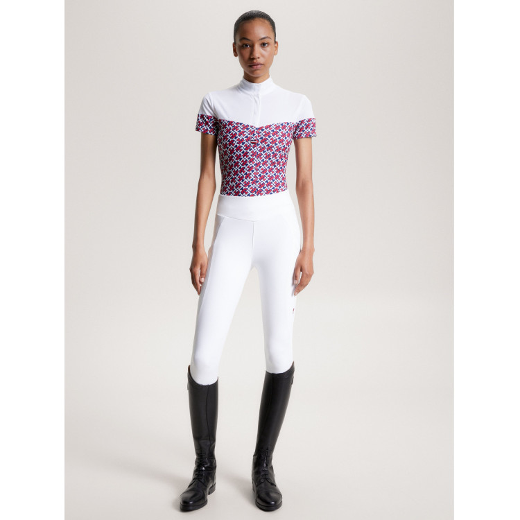 Wedstrijdpolo Tommy Hilfiger Equestrian Madison Monogram met korte mouwen voor dames Wedstrijdpolo Tommy Hilfiger Equestrian Madison Monogram met korte mouwen voor dames