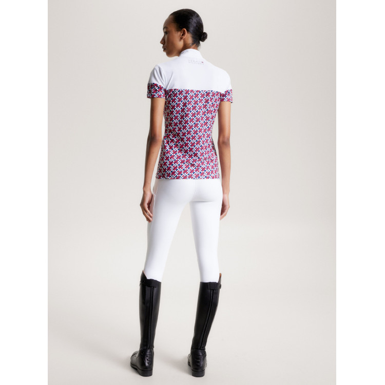 Wedstrijdpolo Tommy Hilfiger Equestrian Madison Monogram met korte mouwen voor dames Wedstrijdpolo Tommy Hilfiger Equestrian Madison Monogram met korte mouwen voor dames