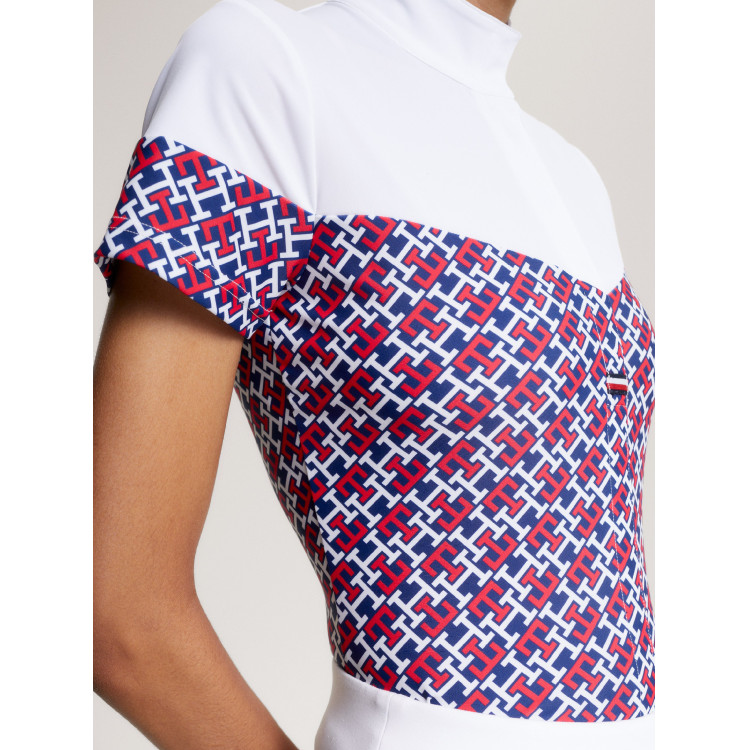 Wedstrijdpolo Tommy Hilfiger Equestrian Madison Monogram met korte mouwen voor dames Wedstrijdpolo Tommy Hilfiger Equestrian Madison Monogram met korte mouwen voor dames