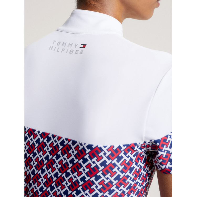 Wedstrijdpolo Tommy Hilfiger Equestrian Madison Monogram met korte mouwen voor dames Wedstrijdpolo Tommy Hilfiger Equestrian Madison Monogram met korte mouwen voor dames