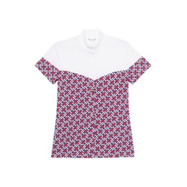 Wedstrijdpolo Tommy Hilfiger Equestrian Madison Monogram met korte mouwen voor dames Wedstrijdpolo Tommy Hilfiger Equestrian Madison Monogram met korte mouwen voor dames