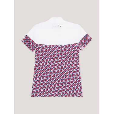 Wedstrijdpolo Tommy Hilfiger Equestrian Madison Monogram met korte mouwen voor dames Wedstrijdpolo Tommy Hilfiger Equestrian Madison Monogram met korte mouwen voor dames