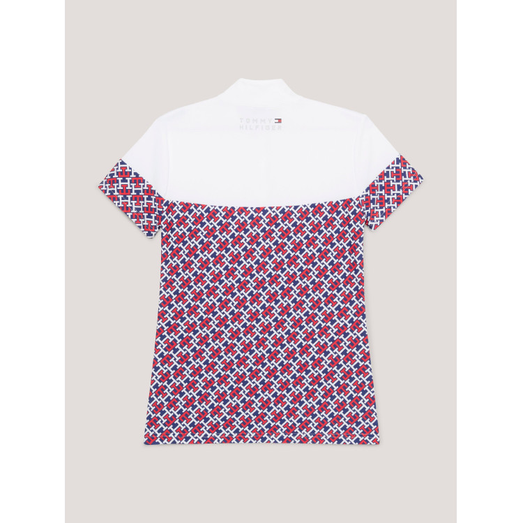 Wedstrijdpolo Tommy Hilfiger Equestrian Madison Monogram met korte mouwen voor dames Wedstrijdpolo Tommy Hilfiger Equestrian Madison Monogram met korte mouwen voor dames