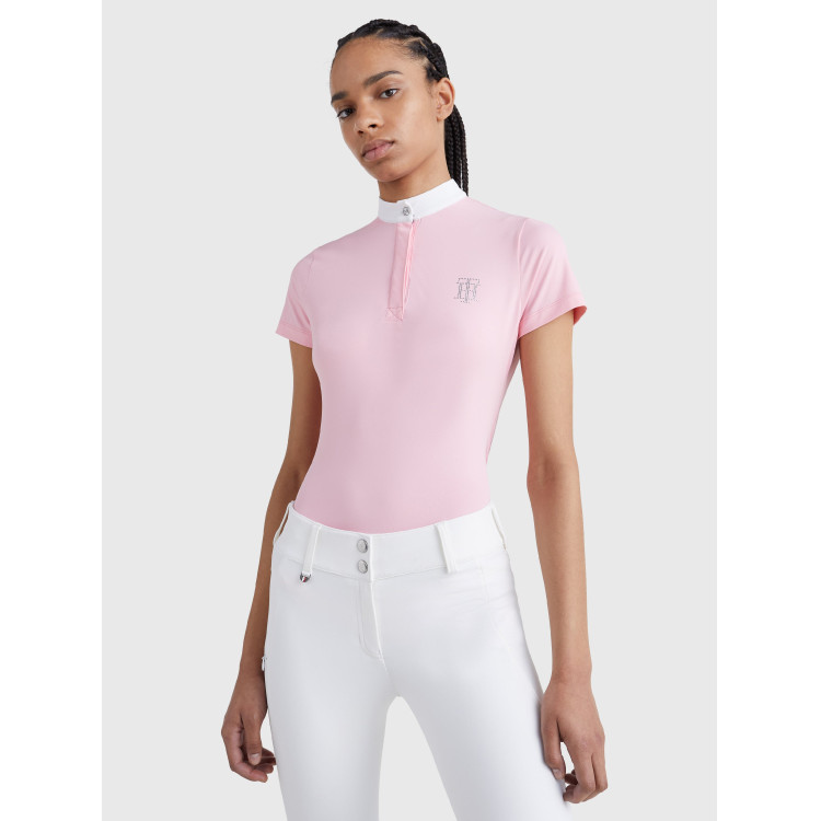 Wedstrijdpolo Tommy Hilfiger Equestrian Performance Strass korte mouwen dames Wedstrijdpolo Tommy Hilfiger Equestrian Performance Strass korte mouwen dames