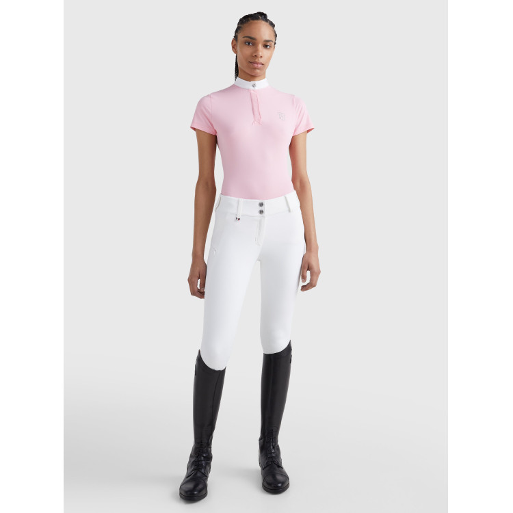 Wedstrijdpolo Tommy Hilfiger Equestrian Performance Strass korte mouwen dames Wedstrijdpolo Tommy Hilfiger Equestrian Performance Strass korte mouwen dames