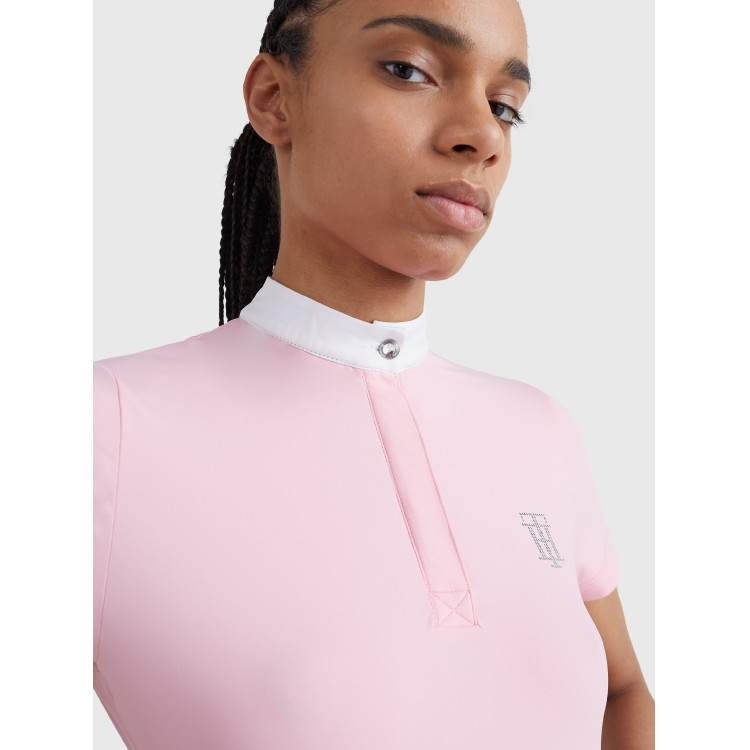 Wedstrijdpolo Tommy Hilfiger Equestrian Performance Strass korte mouwen dames Wedstrijdpolo Tommy Hilfiger Equestrian Performance Strass korte mouwen dames