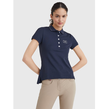 Tommy Hilfiger Equestrian polo met strass korte mouwen voor dames Tommy Hilfiger Equestrian polo met strass korte mouwen voor dames