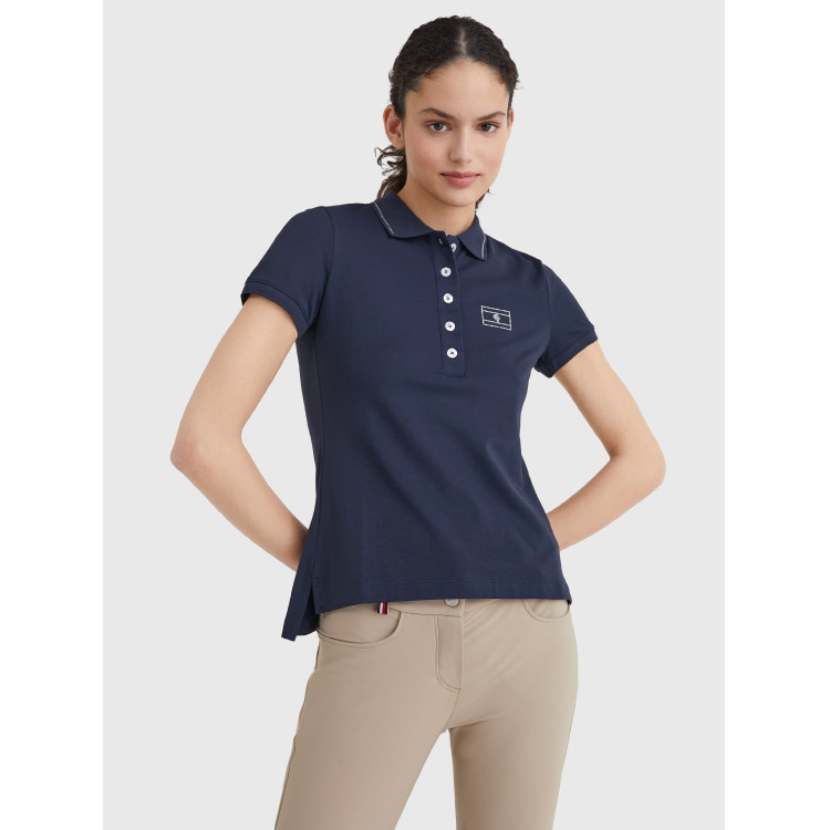 Tommy Hilfiger Equestrian polo met strass korte mouwen voor dames Tommy Hilfiger Equestrian polo met strass korte mouwen voor dames