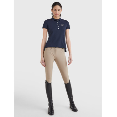 Tommy Hilfiger Equestrian polo met strass korte mouwen voor dames Tommy Hilfiger Equestrian polo met strass korte mouwen voor dames