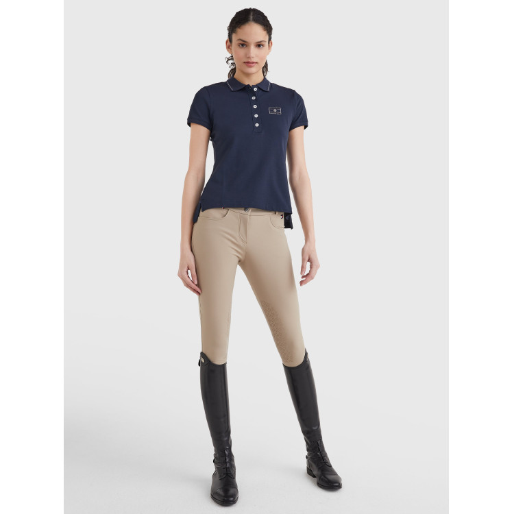 Tommy Hilfiger Equestrian polo met strass korte mouwen voor dames Tommy Hilfiger Equestrian polo met strass korte mouwen voor dames