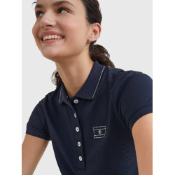 Tommy Hilfiger Equestrian polo met strass korte mouwen voor dames Tommy Hilfiger Equestrian polo met strass korte mouwen voor dames
