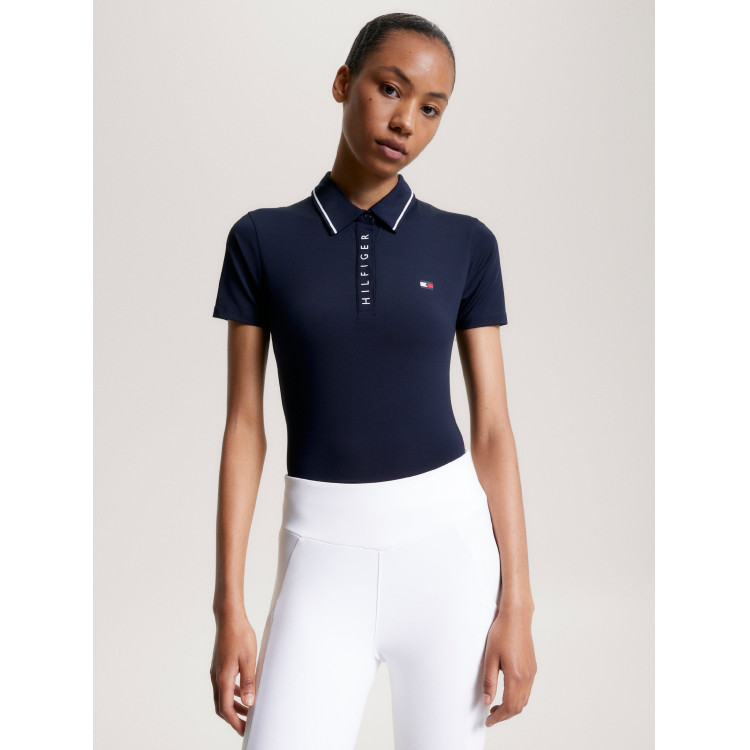 Tommy Hilfiger Equestrian Harlem damespolo met korte mouwen Tommy Hilfiger Equestrian Harlem damespolo met korte mouwen