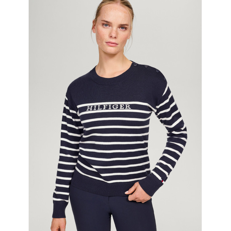 Tommy Hilfiger Equestrian Fairflied damestrui met marine-look Tommy Hilfiger Equestrian Fairflied damestrui met marine-look