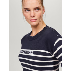 Tommy Hilfiger Equestrian Fairflied damestrui met marine-look Marineblauw