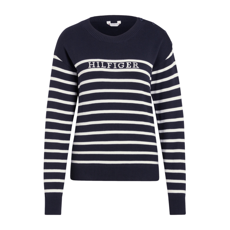 Tommy Hilfiger Equestrian Fairflied damestrui met marine-look Tommy Hilfiger Equestrian Fairflied damestrui met marine-look