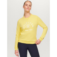 Grafische sweatshirt Tommy Hilfiger Equestrian Evans dames Citronella Geel