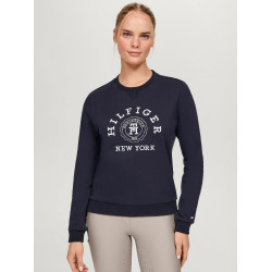 Grafische sweatshirt Tommy Hilfiger Equestrian Evans dames Marineblauw Grafische sweatshirt Tommy Hilfiger Equestrian Evans dames Marineblauw