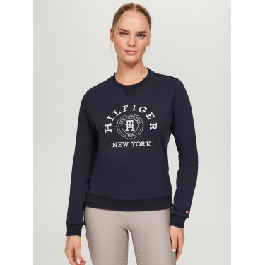 Grafische sweatshirt Tommy Hilfiger Equestrian Evans dames Marineblauw Grafische sweatshirt Tommy Hilfiger Equestrian Evans dames Marineblauw