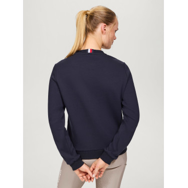 Grafische sweatshirt Tommy Hilfiger Equestrian Evans dames Marineblauw Grafische sweatshirt Tommy Hilfiger Equestrian Evans dames Marineblauw