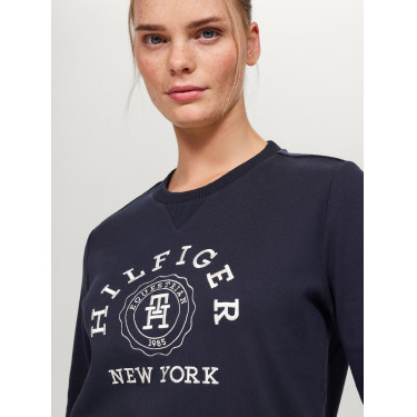 Grafische sweatshirt Tommy Hilfiger Equestrian Evans dames Marineblauw Grafische sweatshirt Tommy Hilfiger Equestrian Evans dames Marineblauw