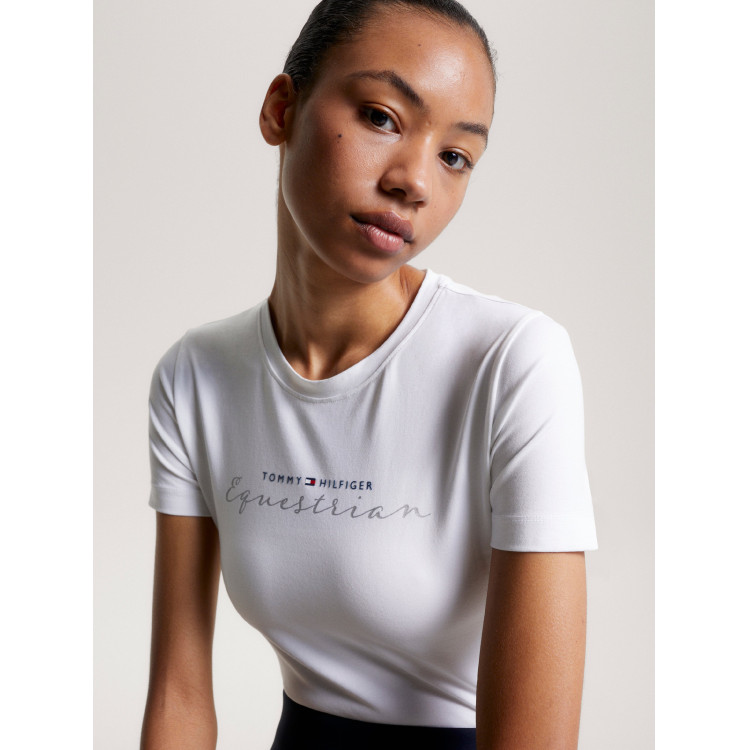 Grafisch T-shirt Tommy Hilfiger Equestrian Brooflyn korte mouwen dames Grafisch T-shirt Tommy Hilfiger Equestrian Brooflyn korte mouwen dames