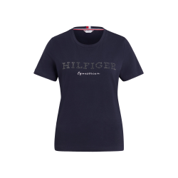 T-shirt Tommy Hilfiger Equestrian Belmont met korte mouwen en strass voor dames