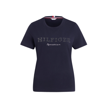 T-shirt Tommy Hilfiger Equestrian Belmont met korte mouwen en strass voor dames T-shirt Tommy Hilfiger Equestrian Belmont met korte mouwen en strass voor dames