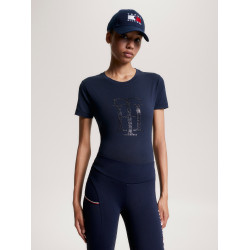 T-shirt Tommy Hilfiger Equestrian Manhattan met korte mouwen voor dames