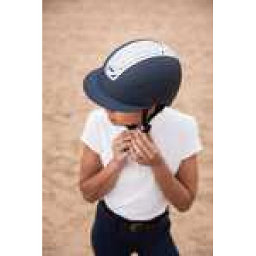 Paardrijcap met kristallen versiering Horze Arix II Donkerblauw / zilver Paardrijcap met kristallen versiering Horze Arix II Donkerblauw / zilver