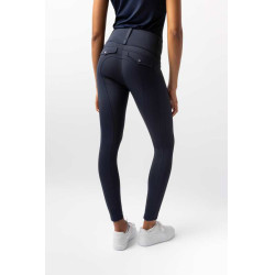 Hybride legging Horze Anya dames fullgrip Opening Marineblauw