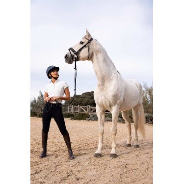 Rijbroek Horze Leonie volledig zitvlak dames Donker marineblauw