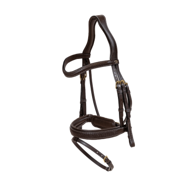 Bridon Dy'on D collectie gecombineerde neusriem gevlochten met Pull Back Bridon Dy'on D collectie gecombineerde neusriem gevlochten met Pull Back