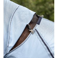 Waldhausen anti-vliegen deken met afneembare hals Protect Lichtblauw / nachtelijk blauw