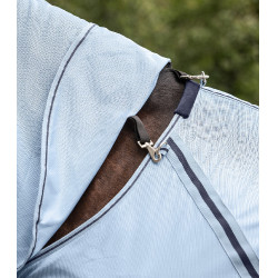 Waldhausen anti-vliegen deken met afneembare hals Protect Lichtblauw / nachtelijk blauw