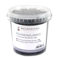 Waldhausen manenelastiekjes in een emmer van 400 g Zwart